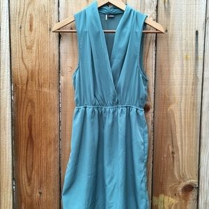 Sparkle & Fade Silky Teal Pocket Dress